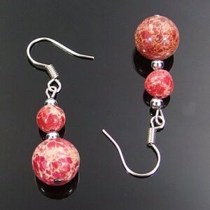 5/$25 Red Sea Sediment Jasper Gemstone Earrings